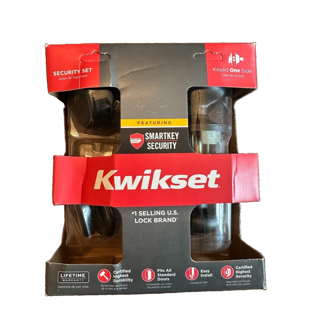 Kwikset Venetian Bronze Single Cylinder Entry Knob & Deadbolt Combo -...